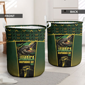 Jamaica Independence Day Laundry Basket Crocodile Broken Chain Freedom
