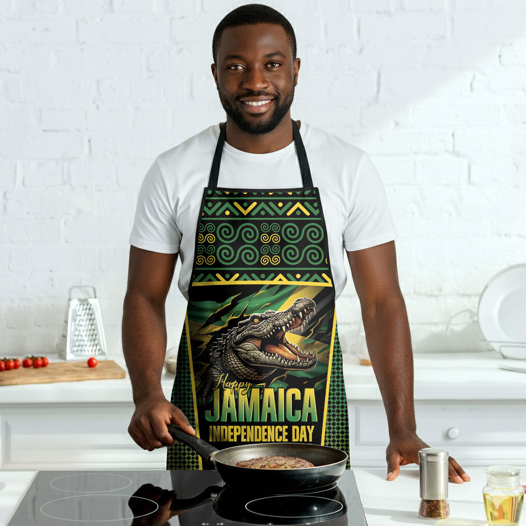 Jamaica Independence Day Apron Crocodile Broken Chain Freedom