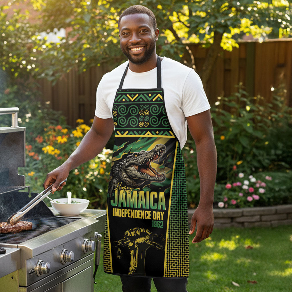 Jamaica Independence Day Apron Crocodile Broken Chain Freedom