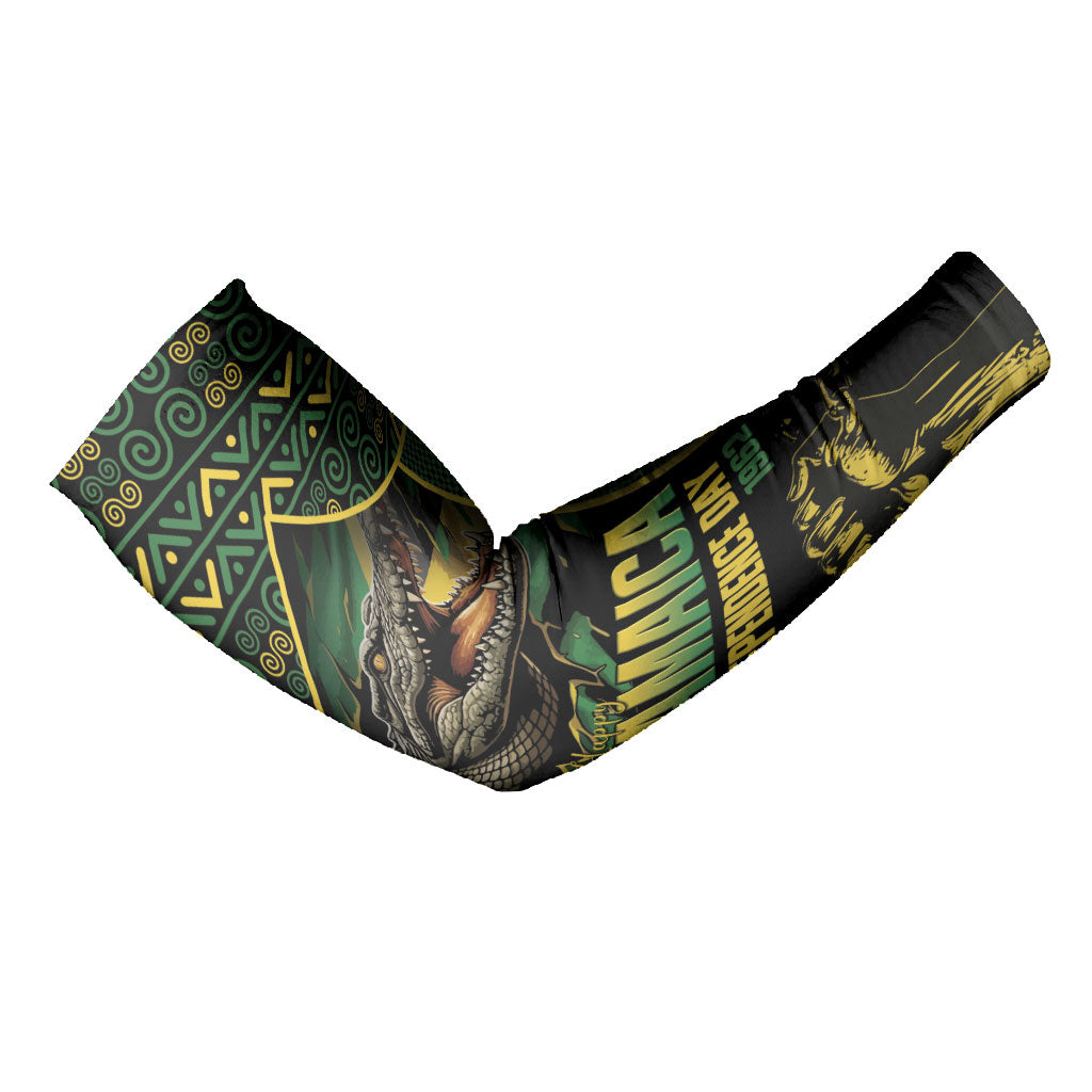 Jamaica Independence Day Arm Sleeves Crocodile Broken Chain Freedom