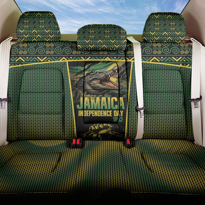 Jamaica Independence Day Back Car Seat Cover Crocodile Broken Chain Freedom