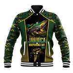 Jamaica Independence Day Baseball Jacket Crocodile Broken Chain Freedom