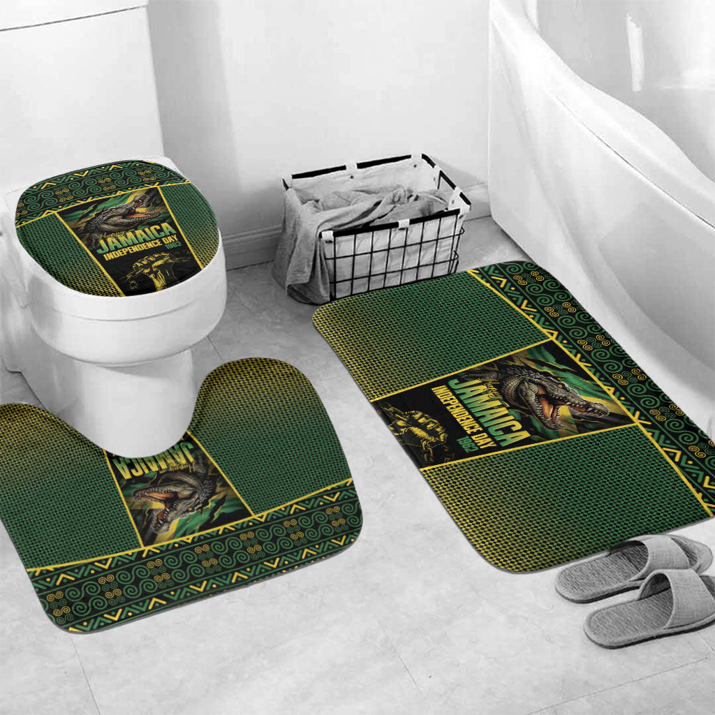 Jamaica Independence Day Bathroom Set Crocodile Broken Chain Freedom