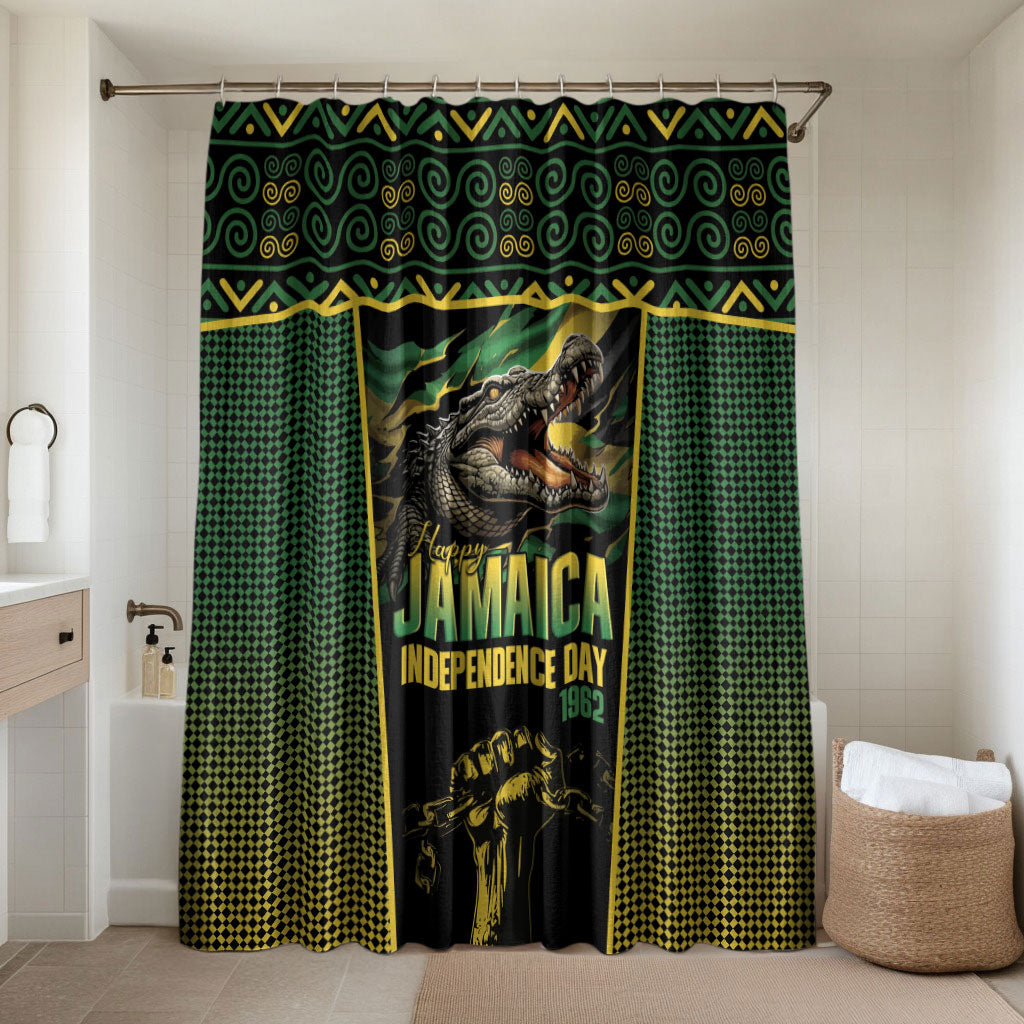 Jamaica Independence Day Bathroom Set Crocodile Broken Chain Freedom
