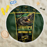 Jamaica Independence Day Beach Blanket Crocodile Broken Chain Freedom