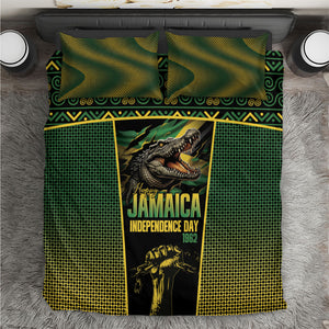 Jamaica Independence Day Bedding Set Crocodile Broken Chain Freedom