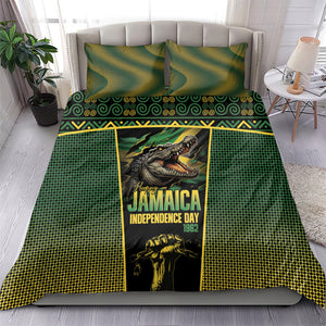 Jamaica Independence Day Bedding Set Crocodile Broken Chain Freedom