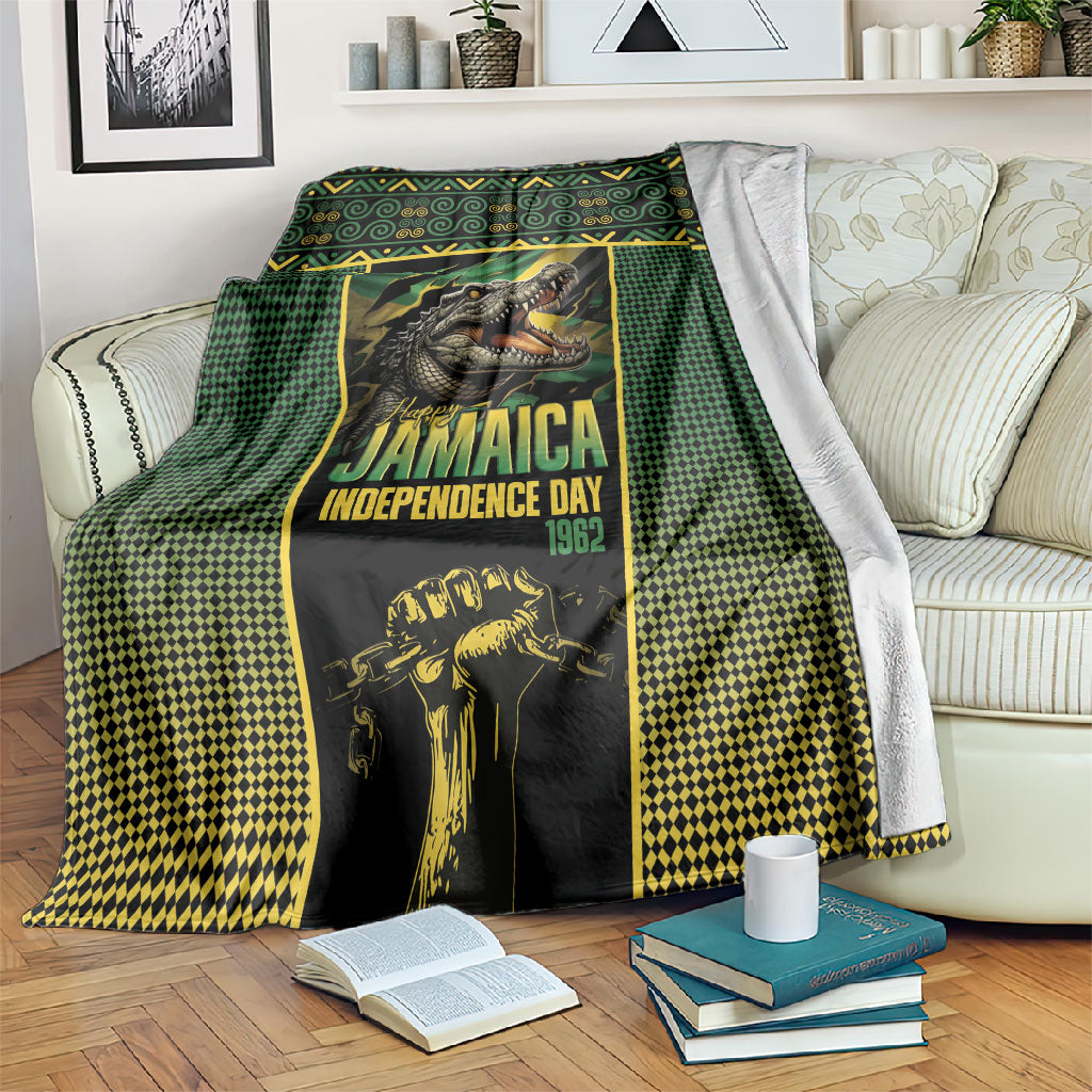 Jamaica Independence Day Blanket Crocodile Broken Chain Freedom