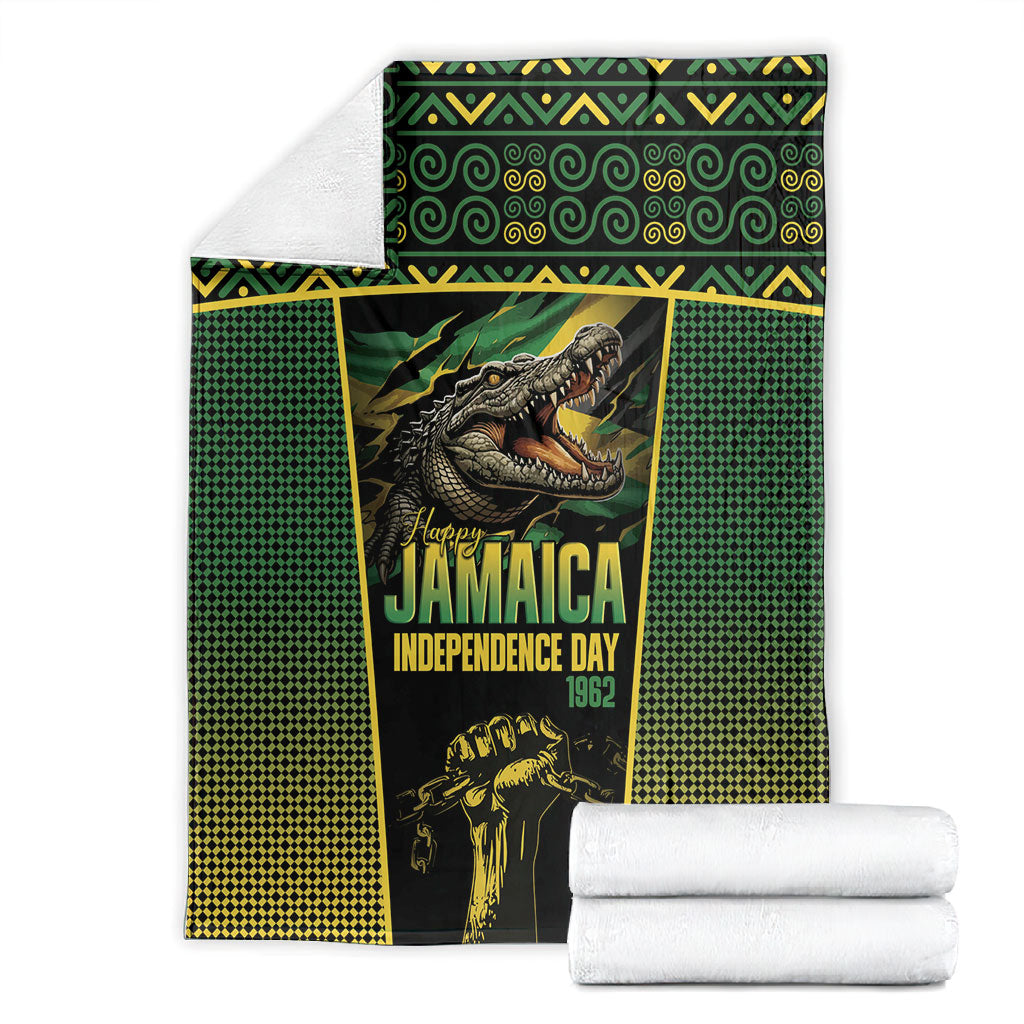 Jamaica Independence Day Blanket Crocodile Broken Chain Freedom