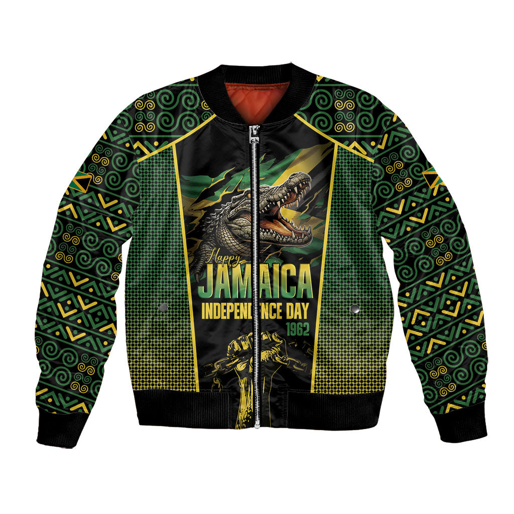 Jamaica Independence Day Bomber Jacket Crocodile Broken Chain Freedom