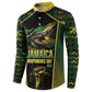 Jamaica Independence Day Button Sweatshirt Crocodile Broken Chain Freedom