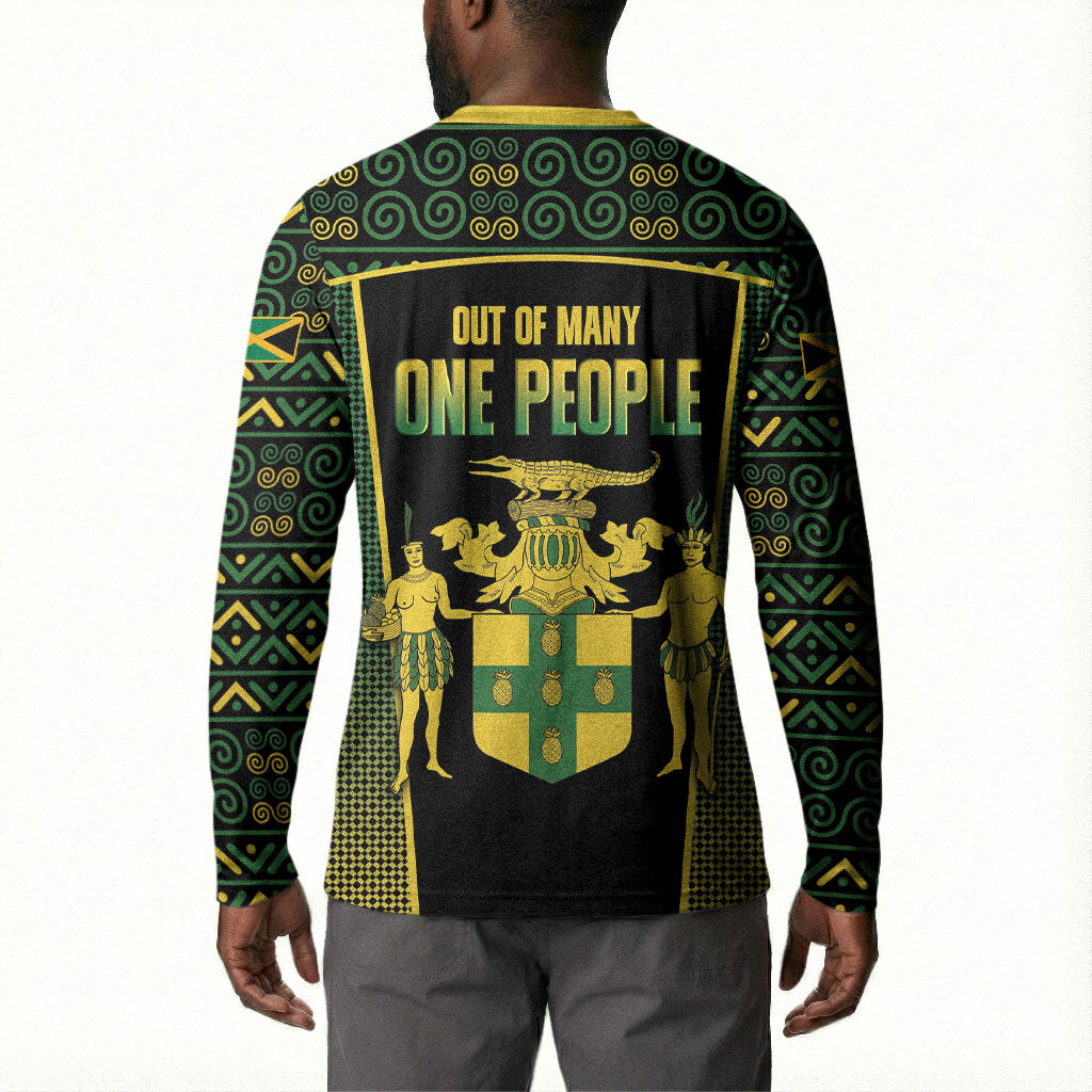 Jamaica Independence Day Button Sweatshirt Crocodile Broken Chain Freedom