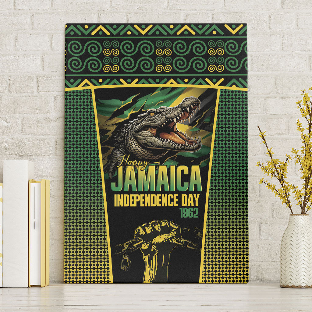 Jamaica Independence Day Canvas Wall Art Crocodile Broken Chain Freedom