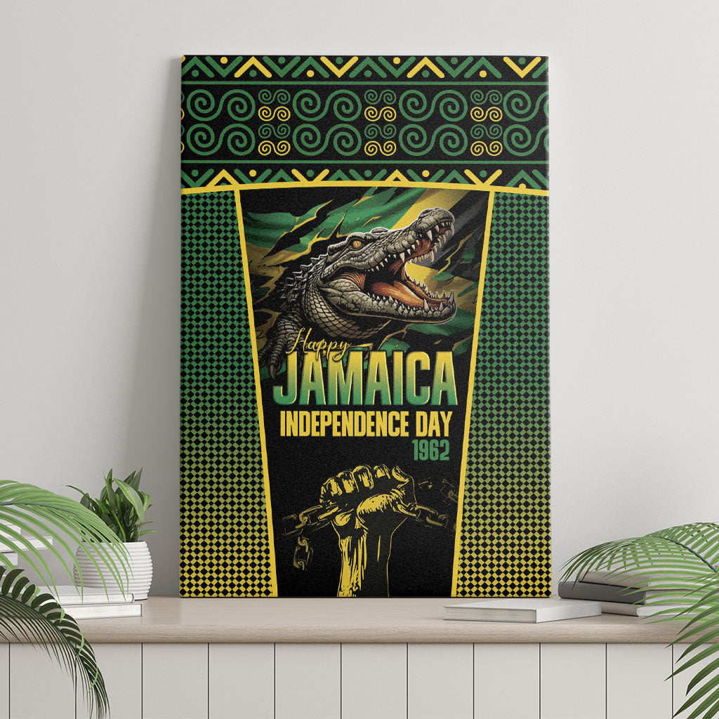 Jamaica Independence Day Canvas Wall Art Crocodile Broken Chain Freedom