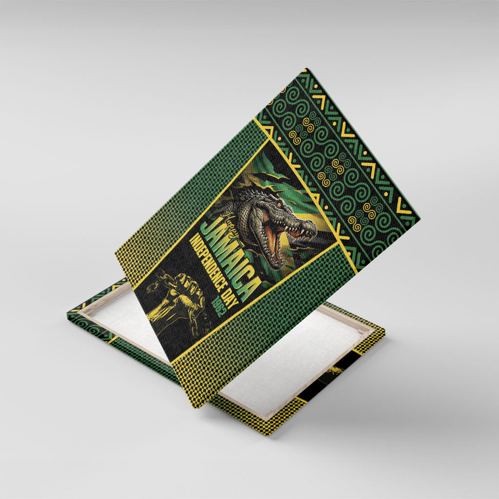 Jamaica Independence Day Canvas Wall Art Crocodile Broken Chain Freedom