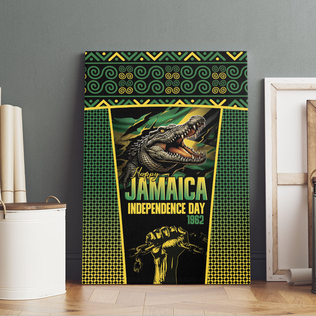 Jamaica Independence Day Canvas Wall Art Crocodile Broken Chain Freedom