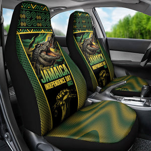 Jamaica Independence Day Car Seat Cover Crocodile Broken Chain Freedom