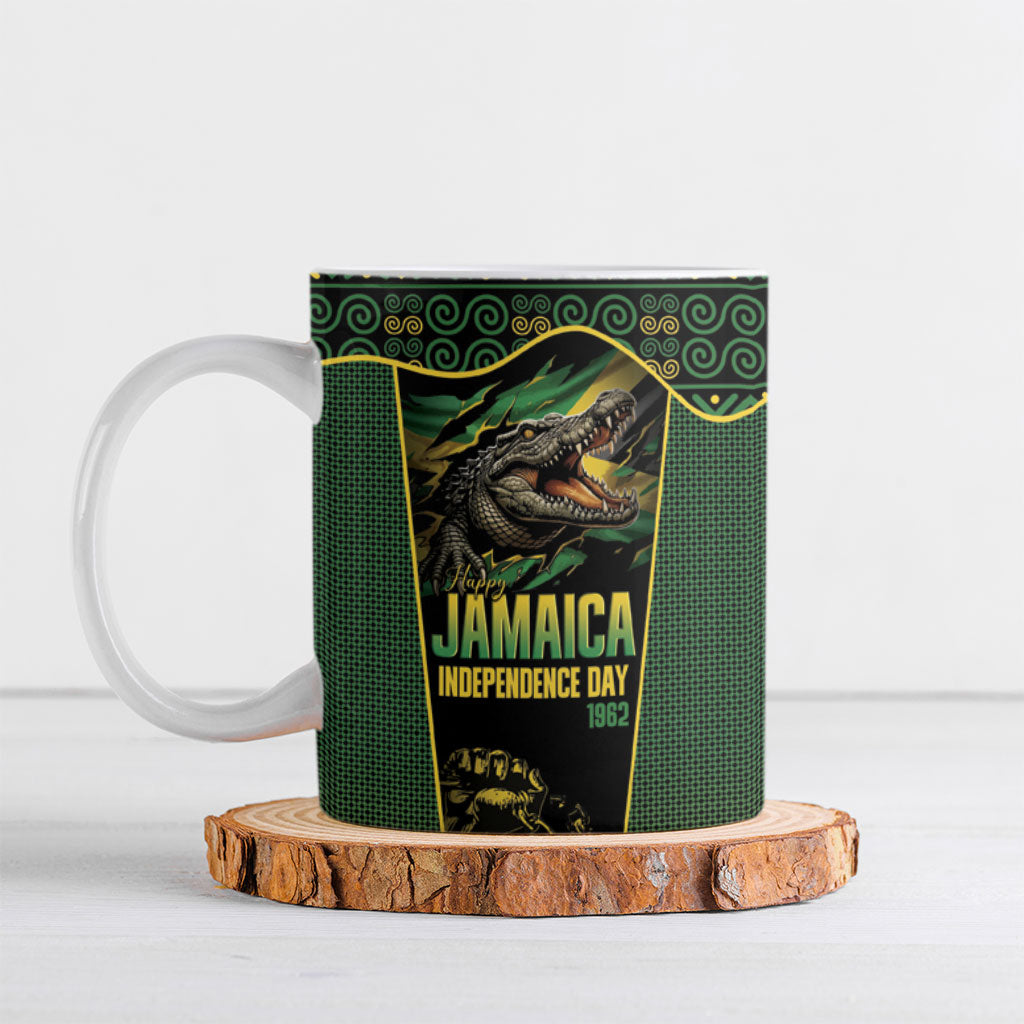 Jamaica Independence Day Ceramic Mug Crocodile Broken Chain Freedom