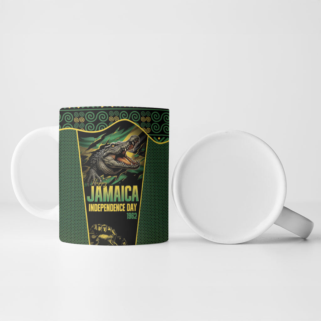 Jamaica Independence Day Ceramic Mug Crocodile Broken Chain Freedom
