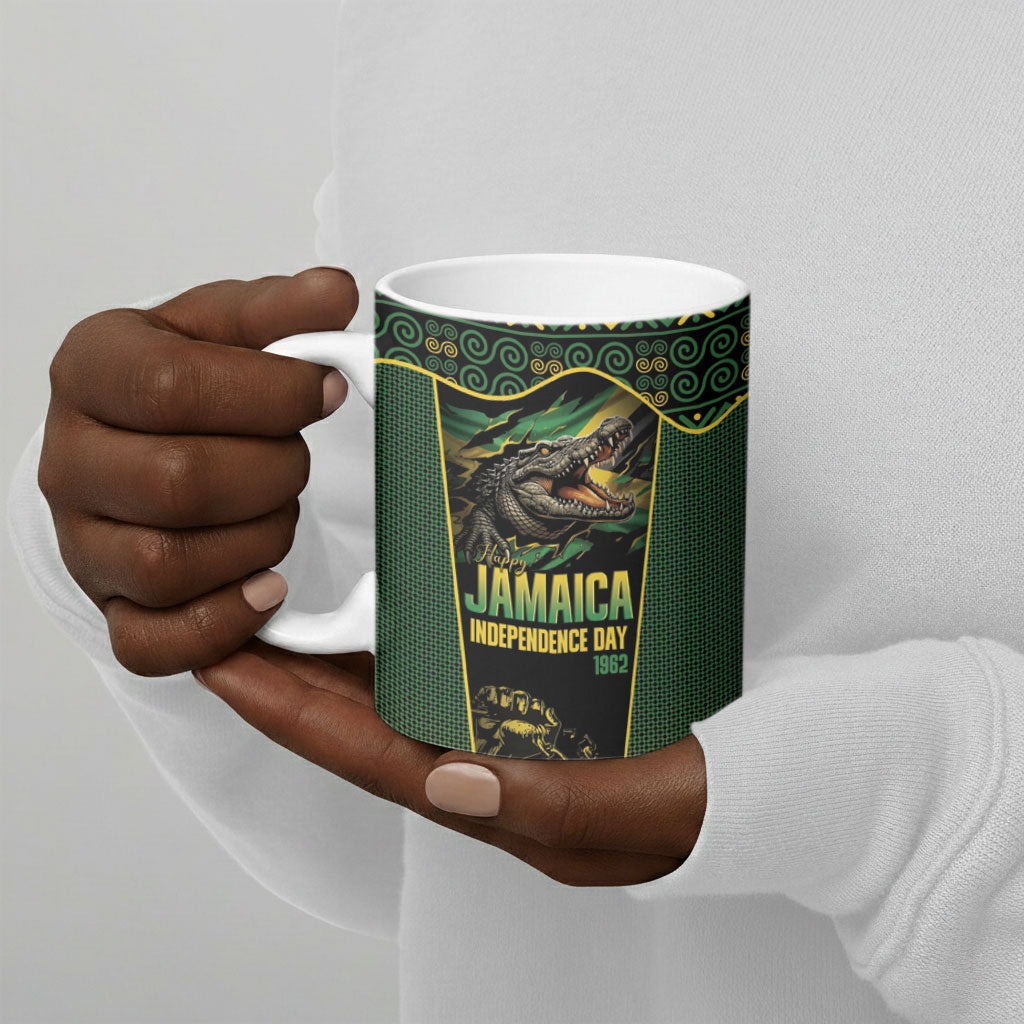 Jamaica Independence Day Ceramic Mug Crocodile Broken Chain Freedom