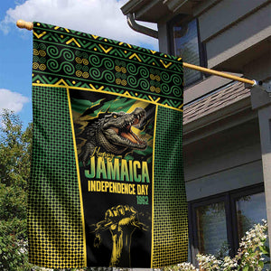 Jamaica Independence Day Garden Flag Crocodile Broken Chain Freedom
