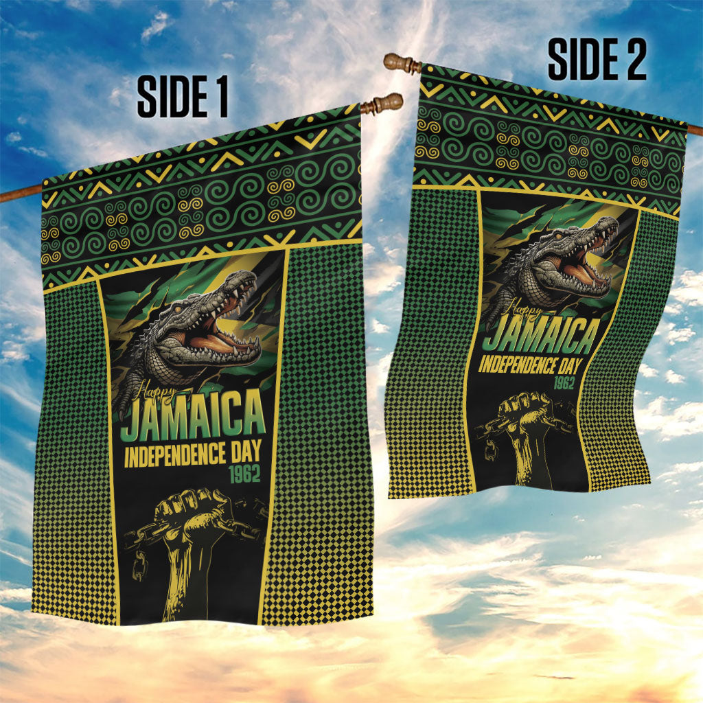 Jamaica Independence Day Garden Flag Crocodile Broken Chain Freedom