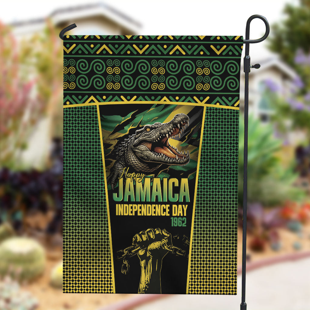 Jamaica Independence Day Garden Flag Crocodile Broken Chain Freedom