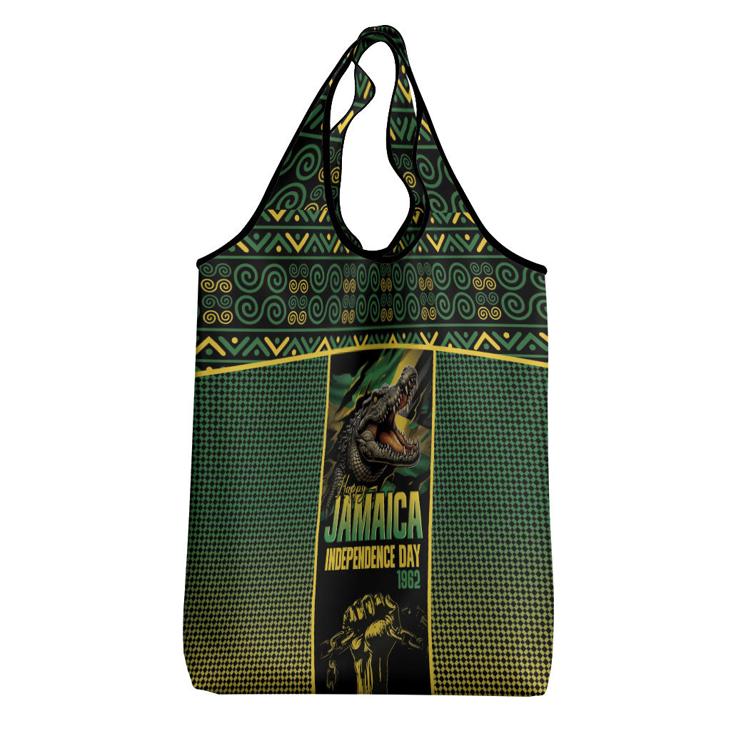 Jamaica Independence Day Grocery Bag Crocodile Broken Chain Freedom