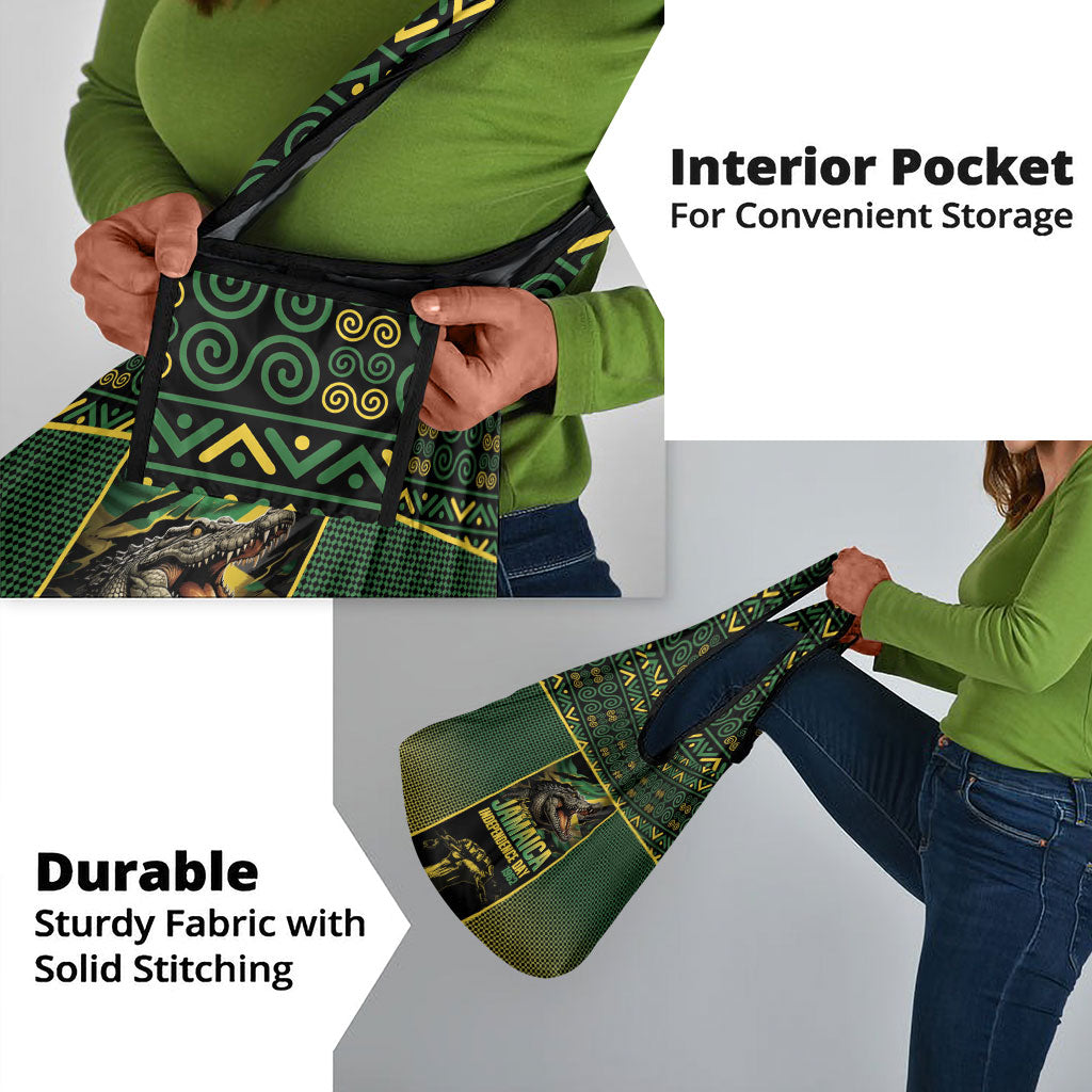 Jamaica Independence Day Grocery Bag Crocodile Broken Chain Freedom