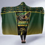 Jamaica Independence Day Hooded Blanket Crocodile Broken Chain Freedom
