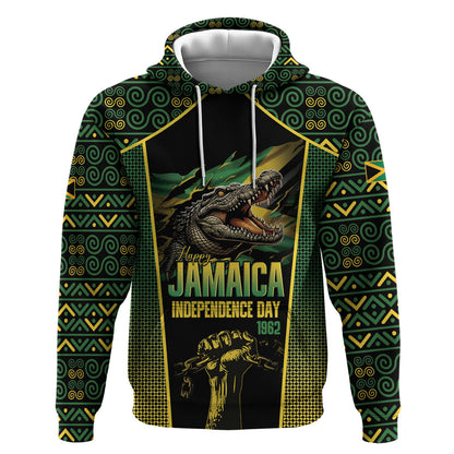 Jamaica Independence Day Hoodie Crocodile Broken Chain Freedom