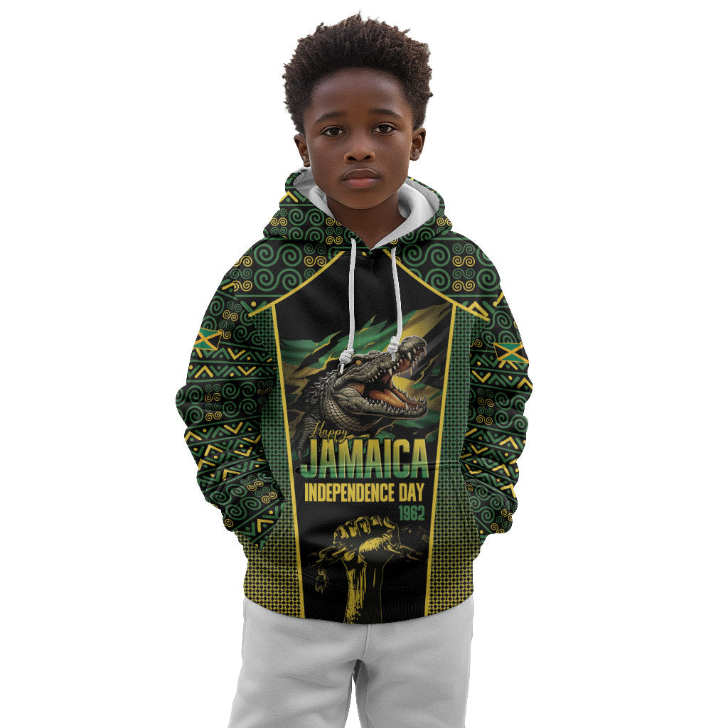 Jamaica Independence Day Kid Hoodie Crocodile Broken Chain Freedom