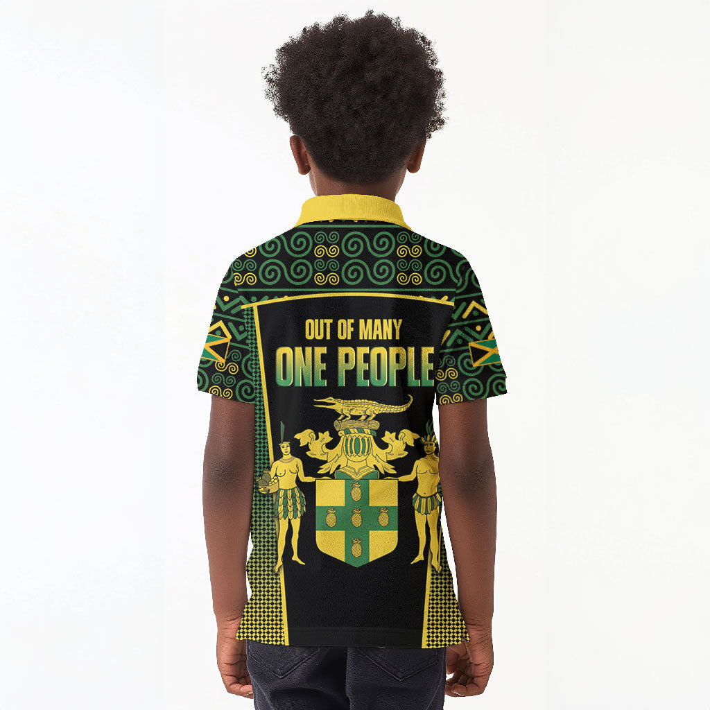 Jamaica Independence Day Kid Polo Shirt Crocodile Broken Chain Freedom