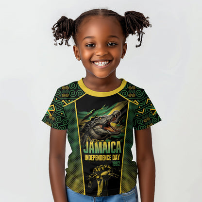 Jamaica Independence Day Kid T shirt Crocodile Broken Chain Freedom