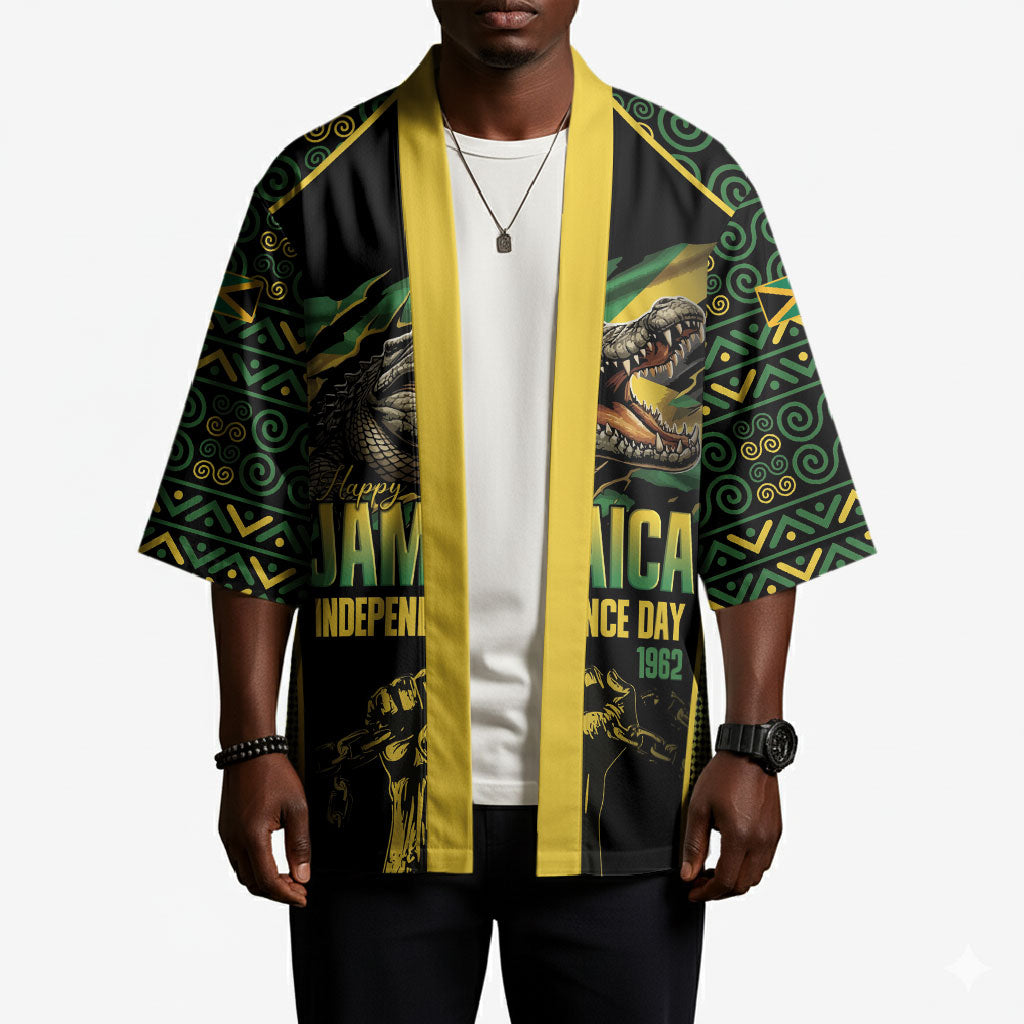 Jamaica Independence Day Kimono Crocodile Broken Chain Freedom