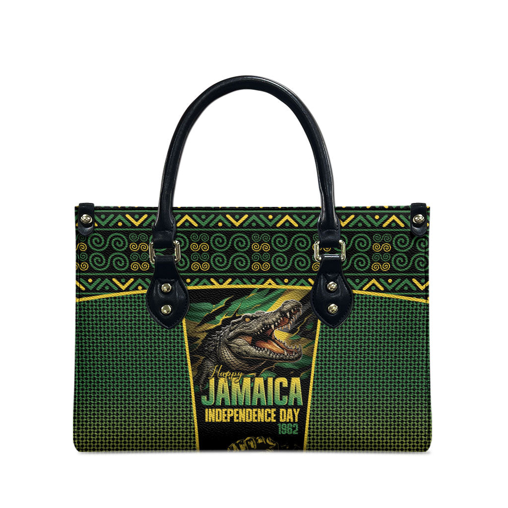Jamaica Independence Day Leather Bag Crocodile Broken Chain Freedom