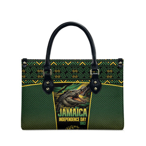 Jamaica Independence Day Leather Bag Crocodile Broken Chain Freedom