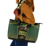 Jamaica Independence Day Leather Tote Bag Crocodile Broken Chain Freedom