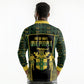 Jamaica Independence Day Long Sleeve Polo Shirt Crocodile Broken Chain Freedom