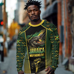 Jamaica Independence Day Long Sleeve Shirt Crocodile Broken Chain Freedom