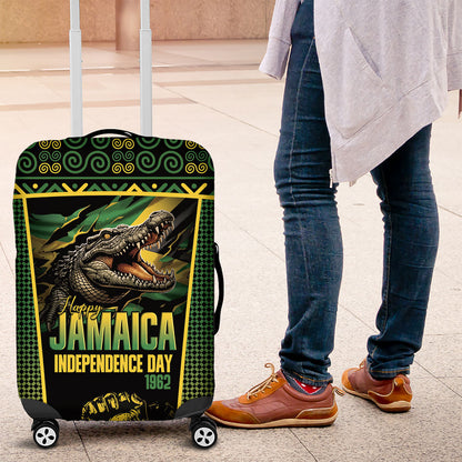 Jamaica Independence Day Luggage Cover Crocodile Broken Chain Freedom