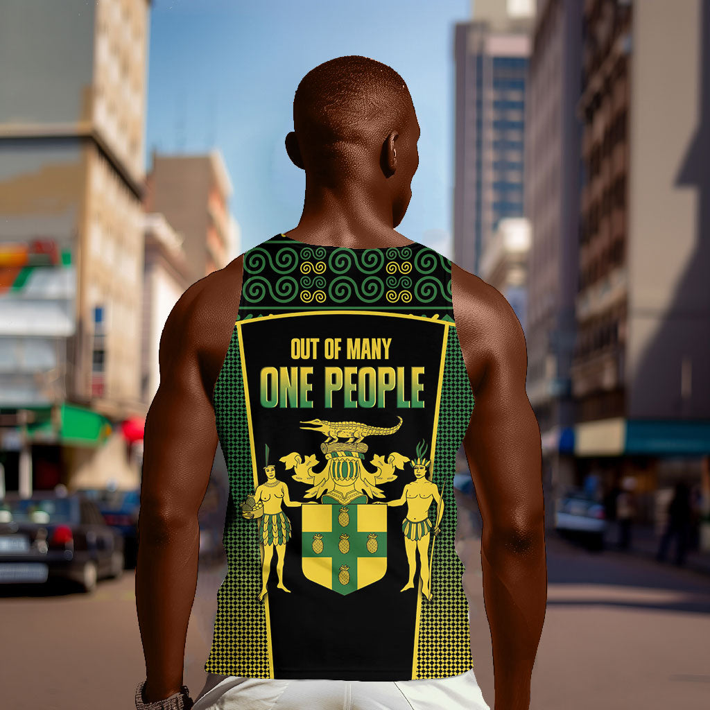 Jamaica Independence Day Men Tank Top Crocodile Broken Chain Freedom