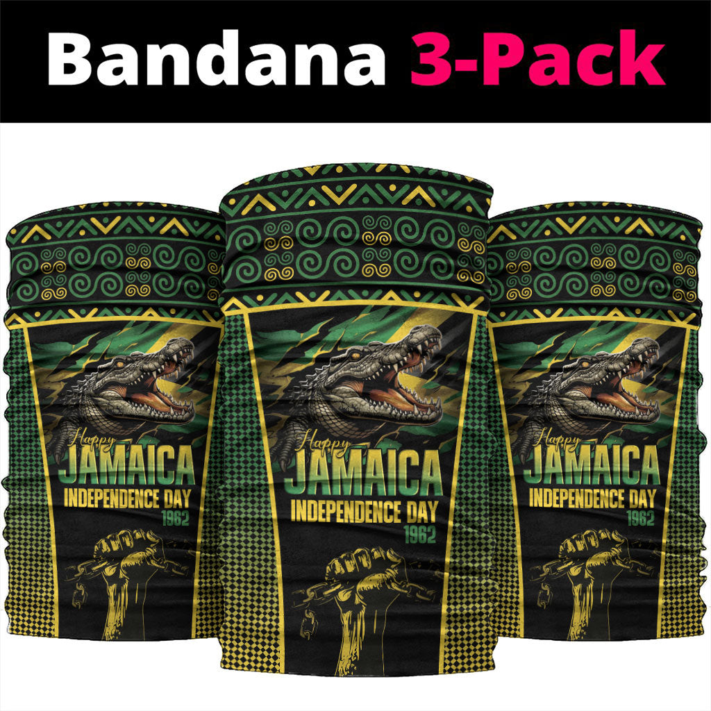 Jamaica Independence Day Neck Gaiter Crocodile Broken Chain Freedom