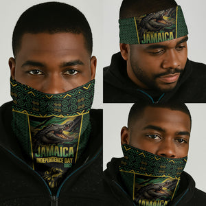 Jamaica Independence Day Neck Gaiter Crocodile Broken Chain Freedom