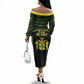 Jamaica Independence Day Off The Shoulder Long Sleeve Dress Crocodile Broken Chain Freedom
