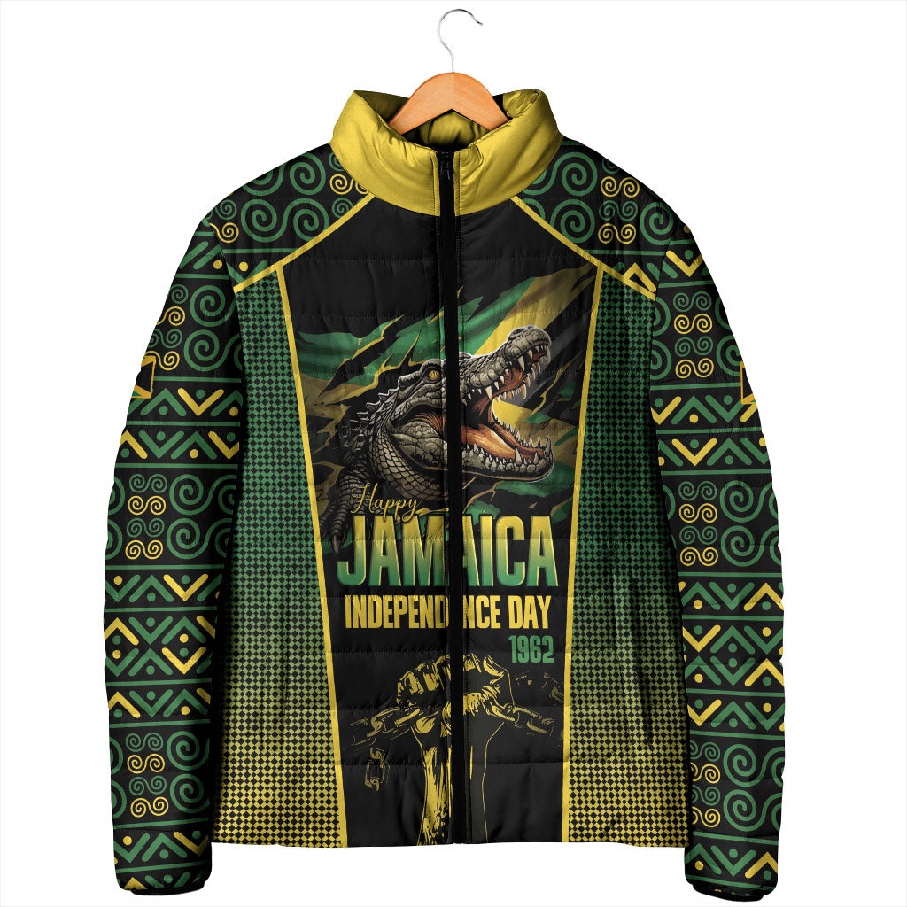 Jamaica Independence Day Padded Jacket Crocodile Broken Chain Freedom