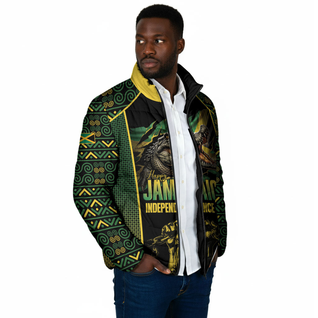 Jamaica Independence Day Padded Jacket Crocodile Broken Chain Freedom