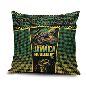 Jamaica Independence Day Pillow Cover Crocodile Broken Chain Freedom