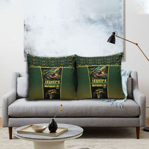 Jamaica Independence Day Pillow Cover Crocodile Broken Chain Freedom