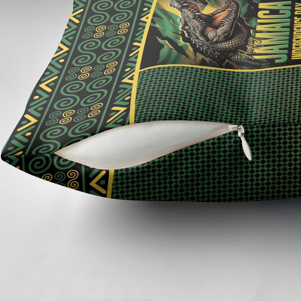 Jamaica Independence Day Pillow Cover Crocodile Broken Chain Freedom